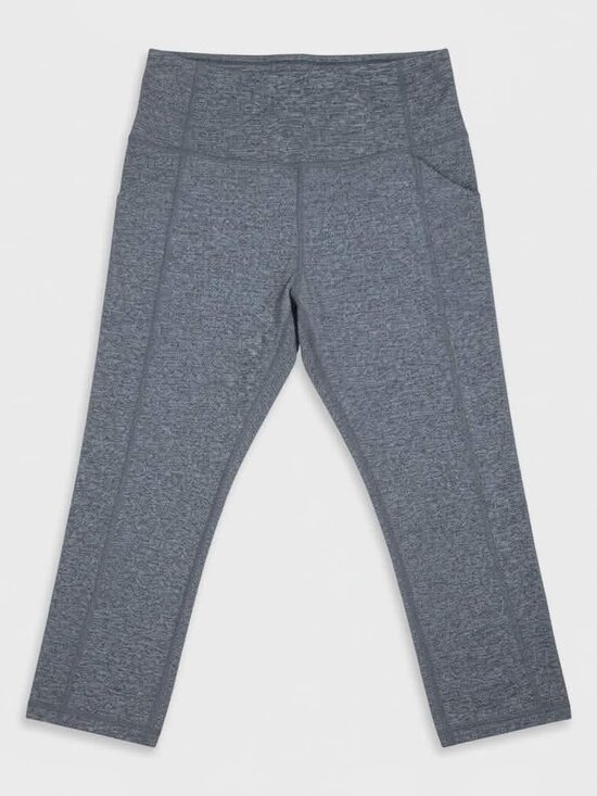 Avia Pants - Avia Womens Gray Cropped Leggings Small Capri Yoga Pants Activewear Mid Rise